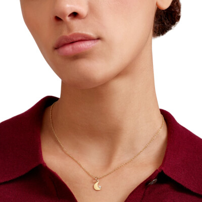 Charm Dodo Universe lune en or jaune et diamant