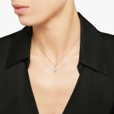 Pendentif DoDo Nature en or rose et diamants