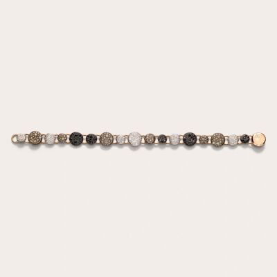 Bracelet Pomellato Sabbia en or rose, diamants, diamants bruns et diamants noirs
