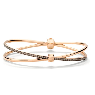 Bracelet Pomellato Together en or rose et diamants bruns