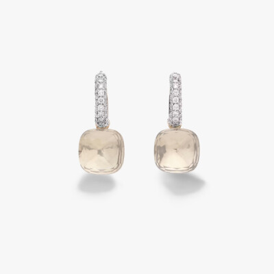 Boucles d'oreilles Pomellato Nudo en or rose, or blanc, topaze et diamants