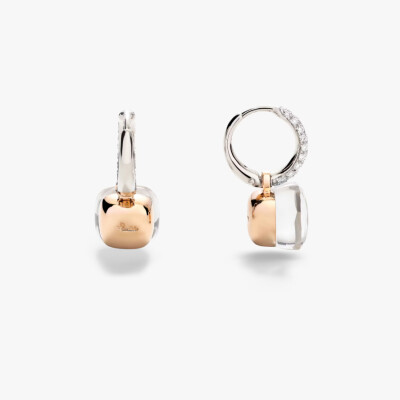 Boucles d'oreilles Pomellato Nudo en or rose, or blanc, topaze et diamants