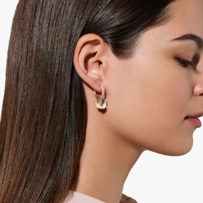 Boucles d'oreilles Pomellato Nudo en or rose, or blanc, topaze et diamants