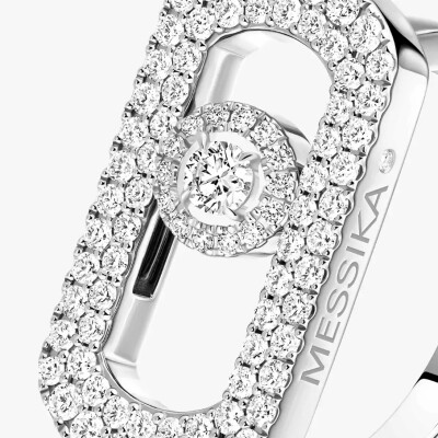 Bague Messika So Move pavée en or blanc et diamants