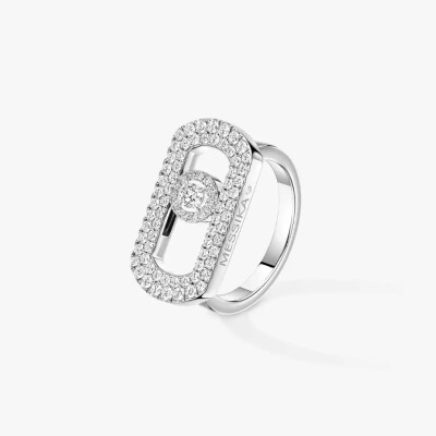Bague Messika So Move pavée en or blanc et diamants