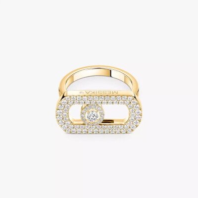 Bague Messika So Move pavée en or jaune et diamants