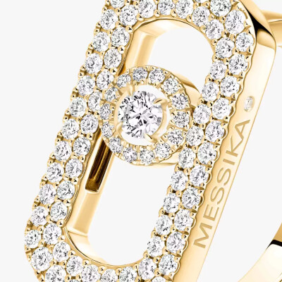 Bague Messika So Move pavée en or jaune et diamants