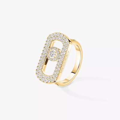 Bague Messika So Move pavée en or jaune et diamants