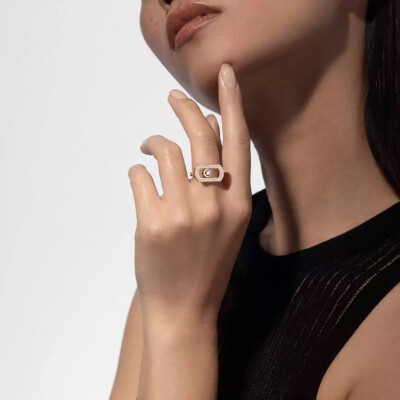 Bague Messika So Move pavée en or jaune et diamants
