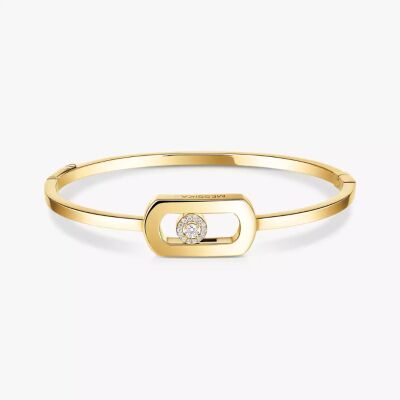 Bracelet jonc Messika So Move en or jaune et diamants