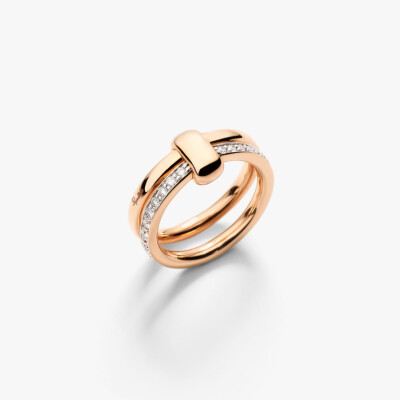 Bague Pomellato Together en or rose et diamants