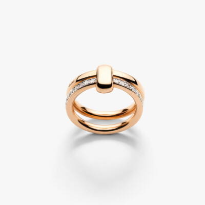 Bague Pomellato Together en or rose et diamants