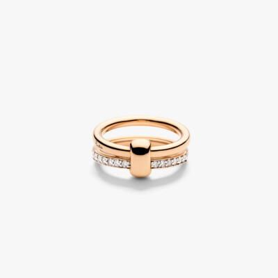 Bague Pomellato Together en or rose et diamants