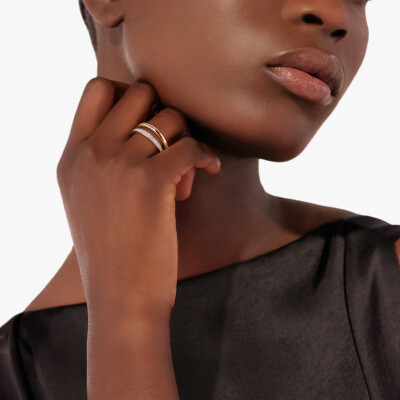 Bague Pomellato Together en or rose et diamants