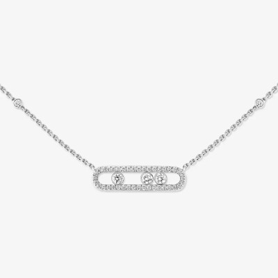 Collier Messika Baby Move Classique pavé en or blanc et diamants