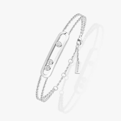Bracelet Messika Move Classique en or blanc et diamants