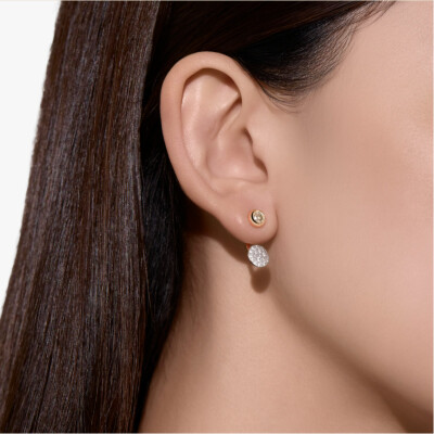 Mono boucle d'oreille Pomellato Sabbia en or rose, diamants et diamant brun