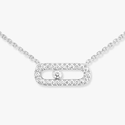 Collier Messika Move Uno pavé en or blanc et diamants