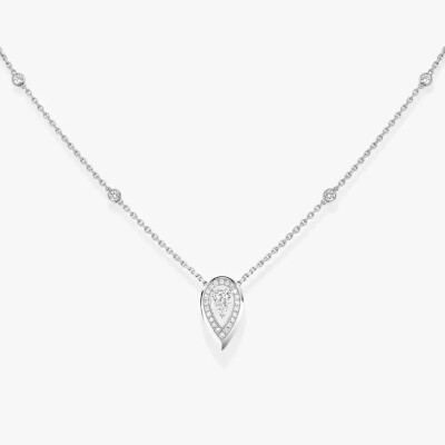 Collier Messika Fiery en or blanc et diamants 0.10ct