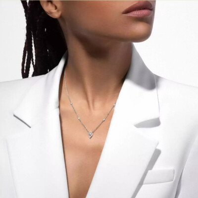 Collier Messika Fiery en or blanc et diamants 0.10ct