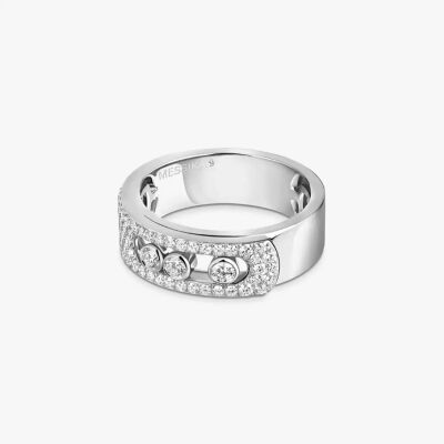 Bague Messika Move Noa pavée en or blanc et diamants