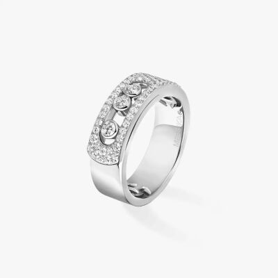 Bague Messika Move Noa pavée en or blanc et diamants