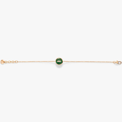 Bracelet Pomellato Pom Pom Dot en or rose, malachite, nacre blanche et diamants