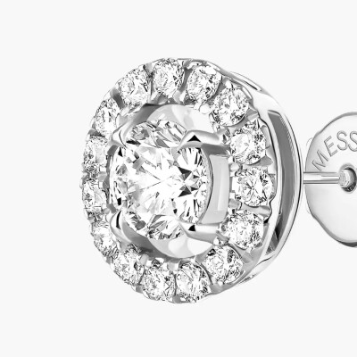 Boucles d'oreilles Messika Joy en or blanc et diamants 2x0.10ct