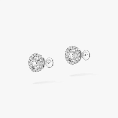 Boucles d'oreilles Messika Joy en or blanc et diamants 2x0.10ct