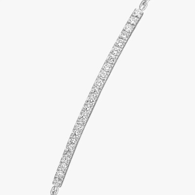 Bracelet barrette Messika Gatsby en or blanc et diamants