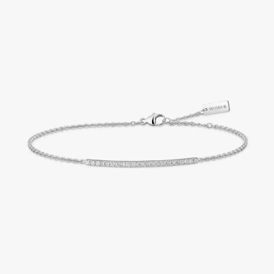 Bracelet barrette Messika Gatsby en or blanc et diamants