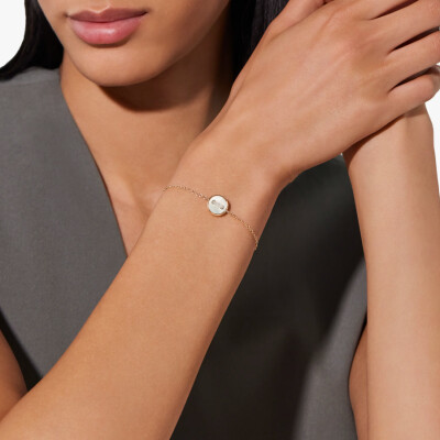 Bracelet Pomellato Pom Pom Dot en or rose, nacre et diamants