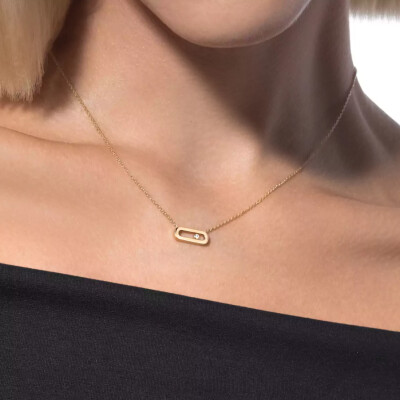 Collier Messika Move Uno en or jaune et diamants