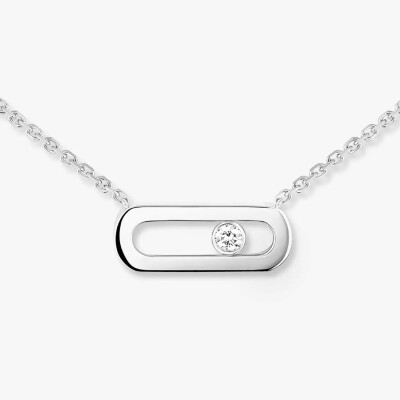 Collier Messika Move Uno en or blanc et diamants