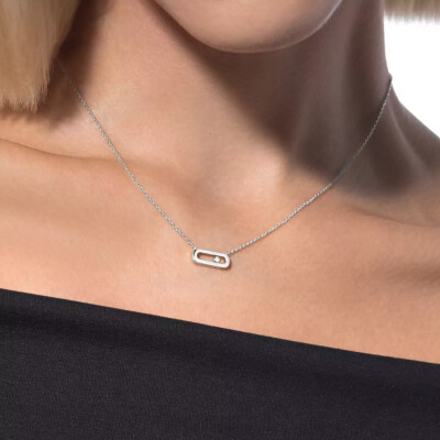 Collier Messika Move Uno en or blanc et diamants