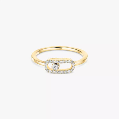 Bague Messika Move Uno semi pavée en or jaune et diamants
