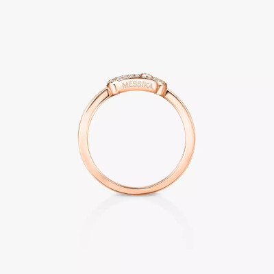 Bague Messika Move Uno semi pavée en or rose et diamants