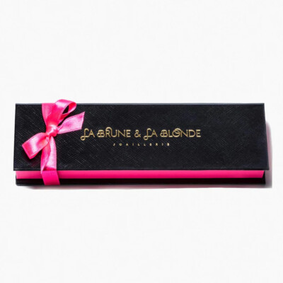 Collier La Brune & La Blonde CONFETTI Rose en or rose, rubis et saphirs rose de 0.90ct