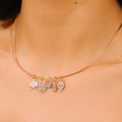 Pendentif Ginette NY CHARMS en or rose et diamant