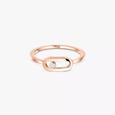Bague Messika Move Uno en or rose et diamant