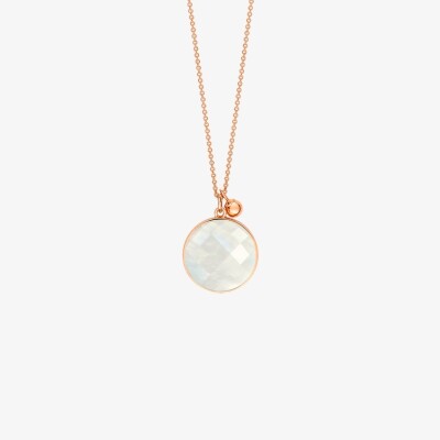 Collier Ginette NY EVER en or rose et pierre de lune