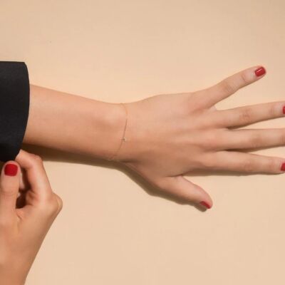 Bracelet La Brune & La Blonde 360° en or jaune et diamant de 0.07ct