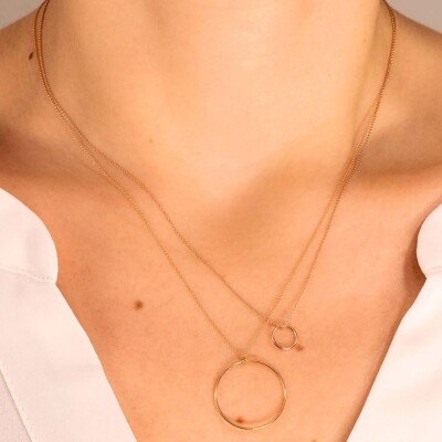Collier Ginette NY CIRCLES en or rose