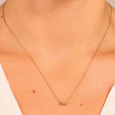 Collier Ginette NY mini STRAWS en or rose 