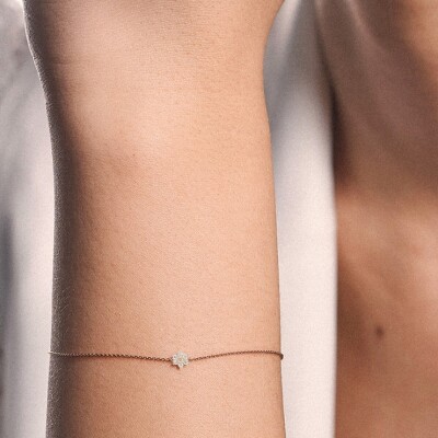 Bracelet Ginette NY MINI STAR en or rose et diamants