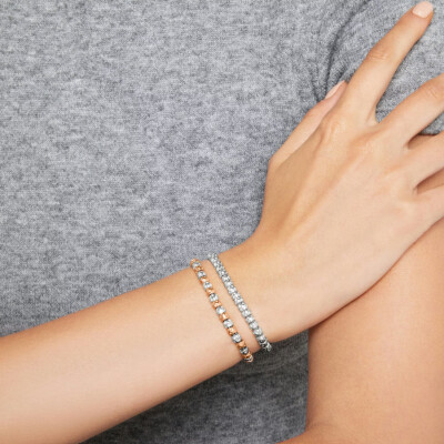 Bracelet DoDo Grains en Argent et or jaune longueur 16.5cm