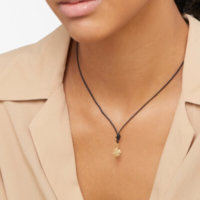 Pendentif DoDo Trèfle à quatre feuilles en or jaune petit modèle