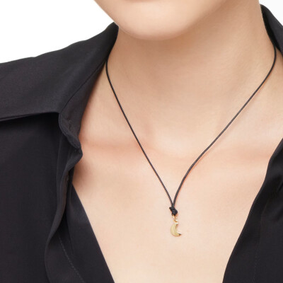 Pendentif DoDo Lune en or jaune