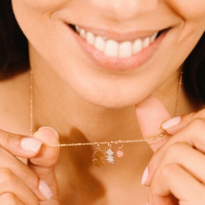 Pendentif Ginette NY CHARMS en or rose