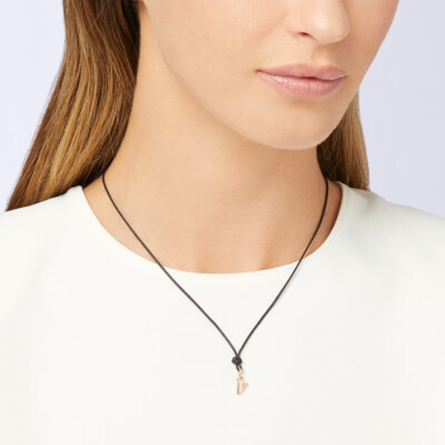 Pendentif DoDo Lettre V en Or rose